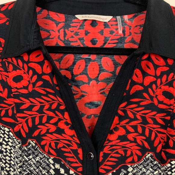 Soft Surroundings Calistoga long sleeve shirt SZ M - Picture 6 of 9